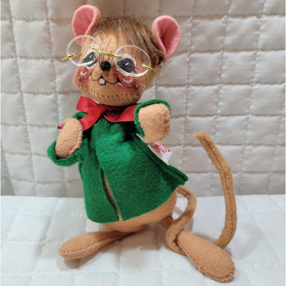 VTG Annalee Letter to Santa Mouse Handmade Felt Holiday Doll Christmas Festive